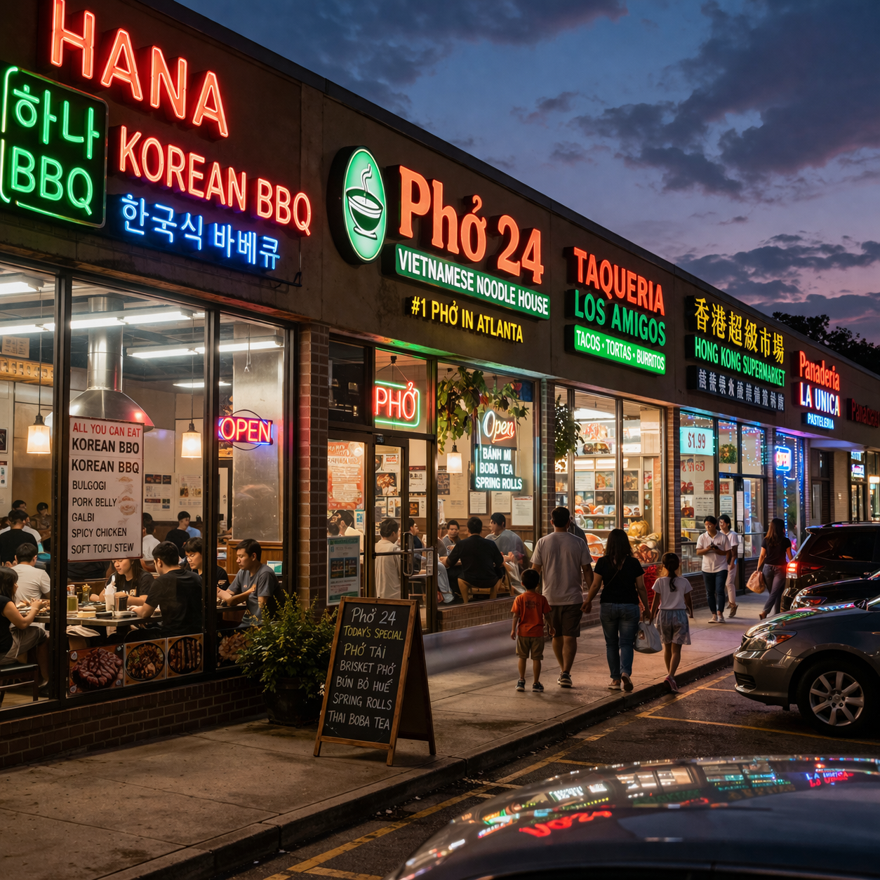 Buford Highway international dining strip
