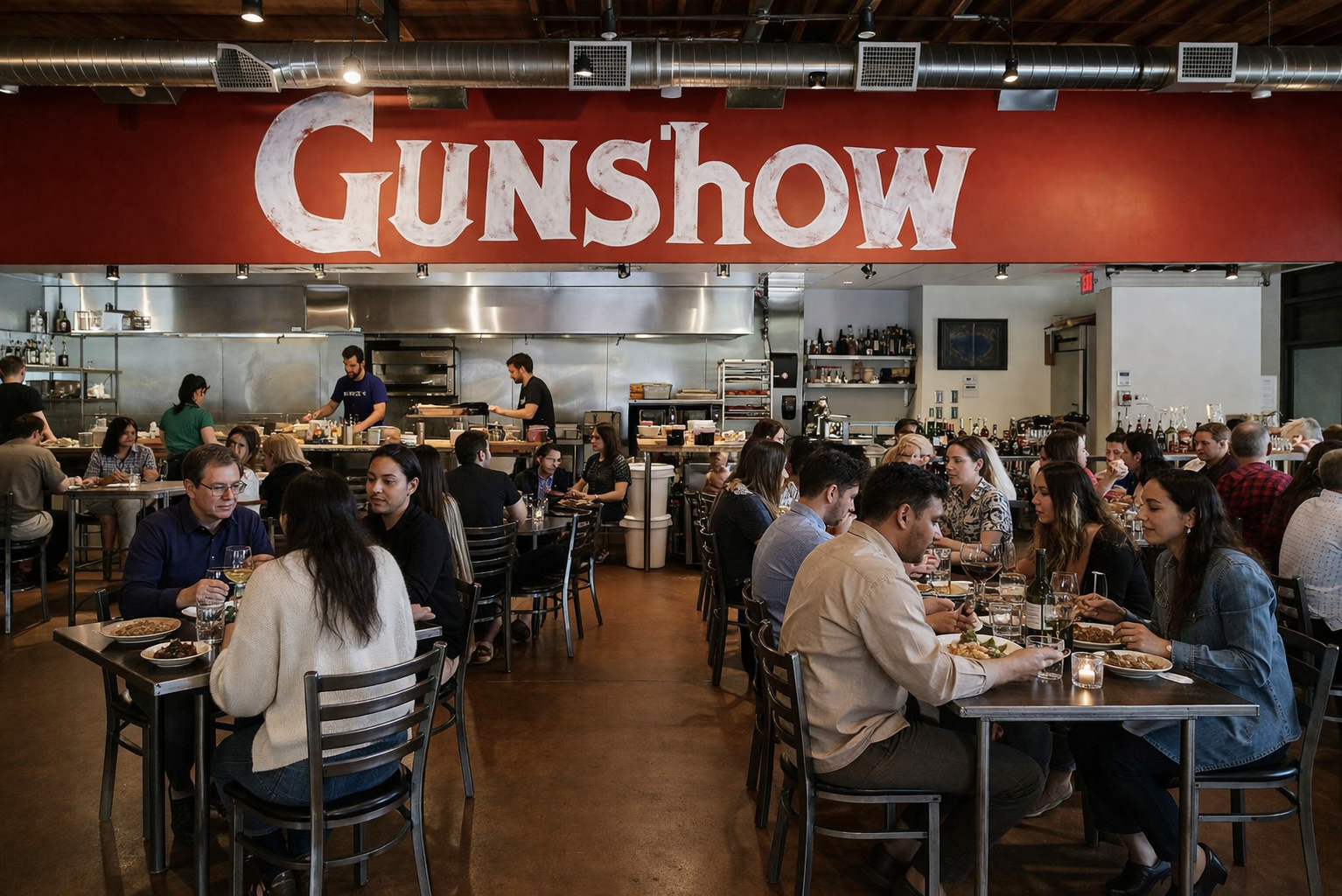 Gunshow — bustling open kitchen