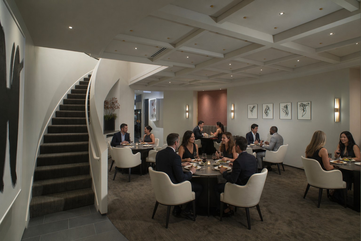 Alinea — multi-sensory dessert course painted on the table