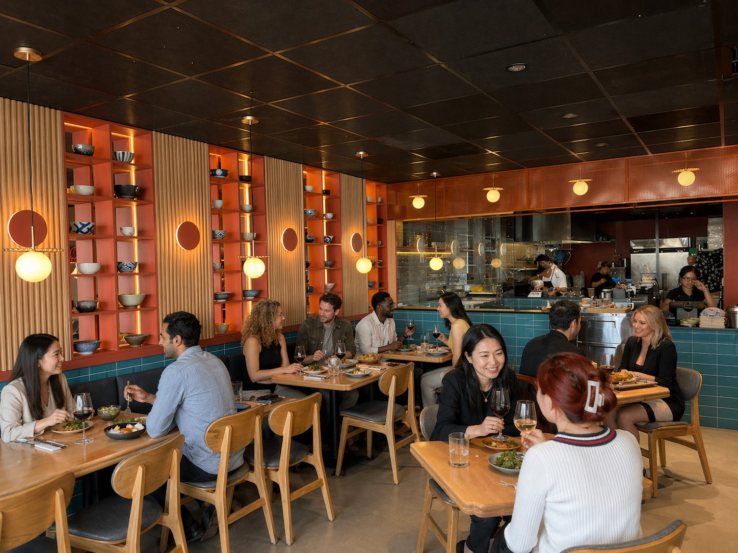 Zaru — handmade udon noodles in a sleek Mills 50 noodle counter