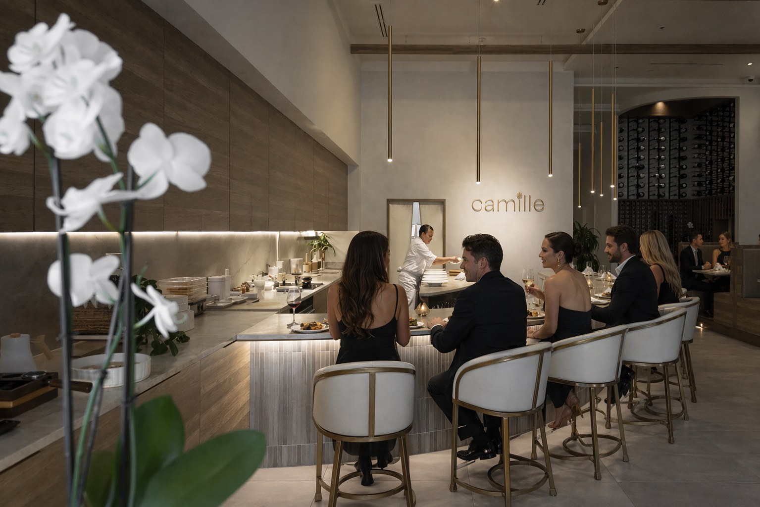 Camille — elegant 8-seat chef's counter with Vietnamese-French tasting courses
