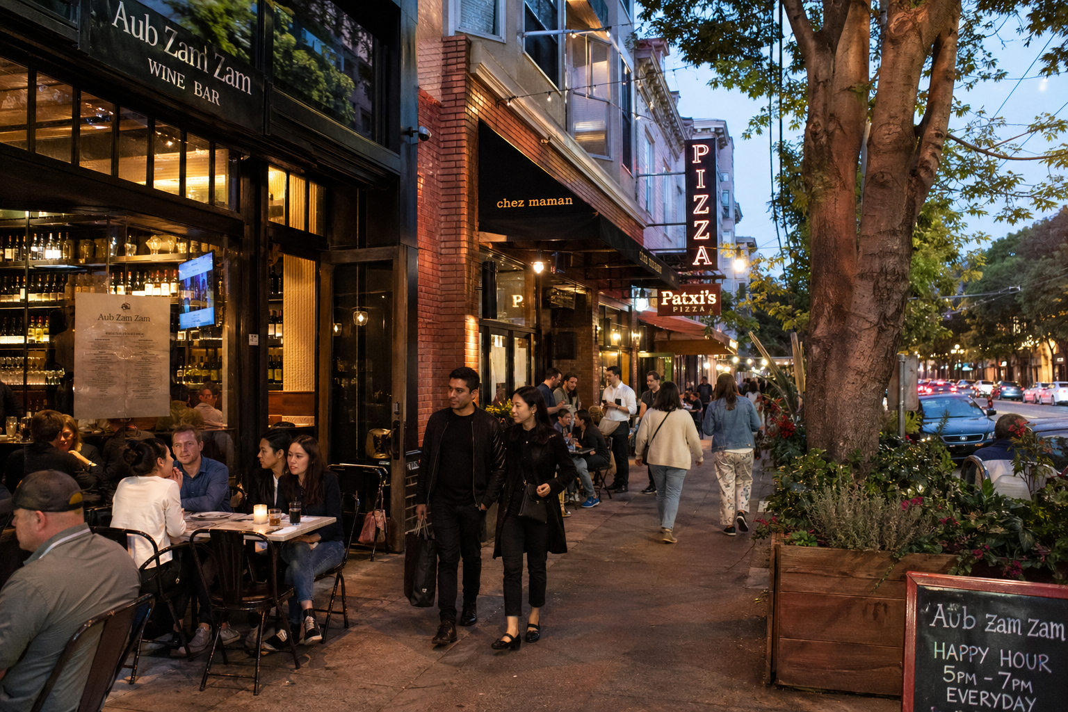 Hayes Valley and Western Addition dining corridor