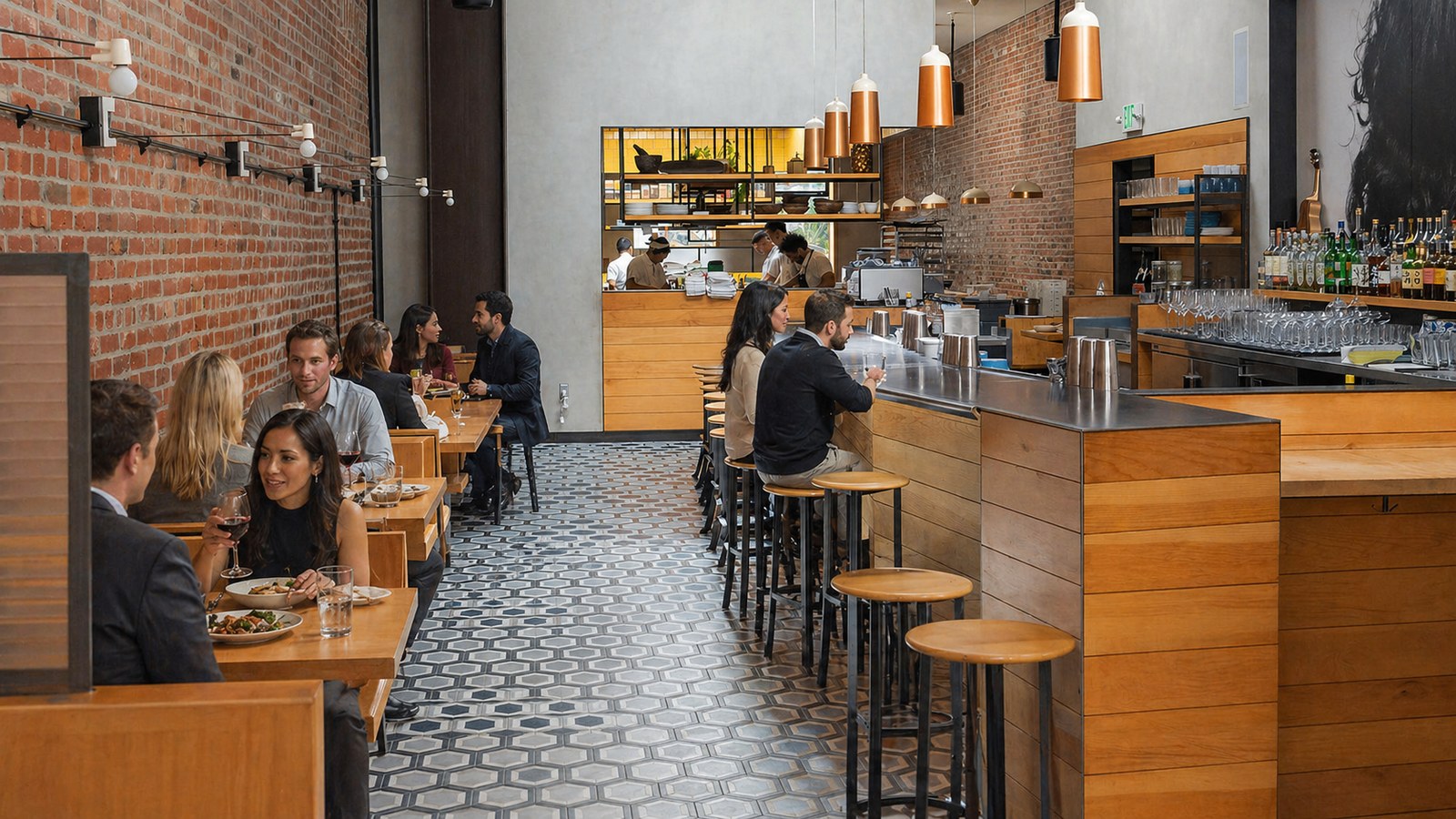 Liholiho Yacht Club — tuna poke on house-made nori crackers in a loud dining room