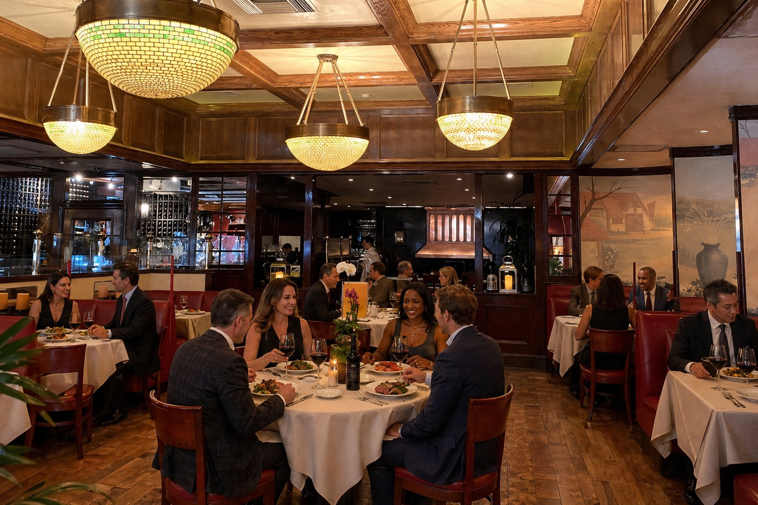 House of Prime Rib — tableside silver carving cart with aged prime rib